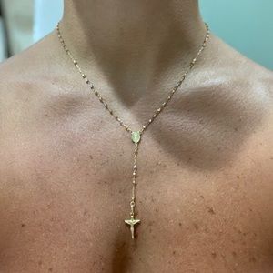 14k Gold cross necklace